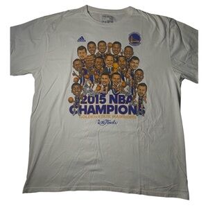 Adidas Golden State Warriors Caricature Shirt NBA Champions  Sz XXL